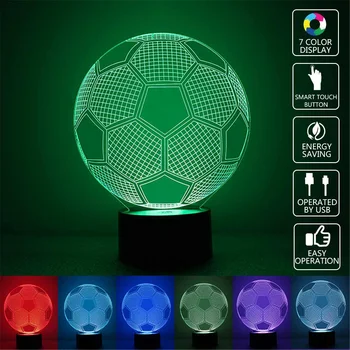 Football 3D LED Soccer Ball Table Lamp Night Light 7 Color Touch Switch Remote Control Home Decor Lights Ornaments Crafts
Football 3D LED Soccer Ball Table Lamp Night Light 7 Color Touch Switch Remote Control Home Decor Lights Ornaments Crafts