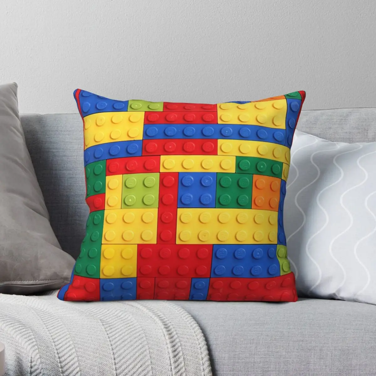 Разноцветный дизайнерский чехол-подушка из полиэстера и льна 
Разноцветный дизайнерский чехол-подушка из полиэстера и льна