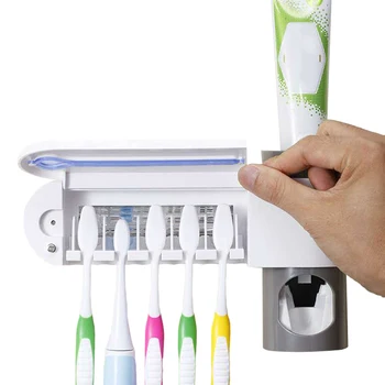 Toothbrush Holder Sterilizer Removable Uv Double Lamp Load-bearing White Automatic Toothpaste Squeezer 
Toothbrush Holder Sterilizer Removable Uv Double Lamp Load-bearing White Automatic Toothpaste Squeezer