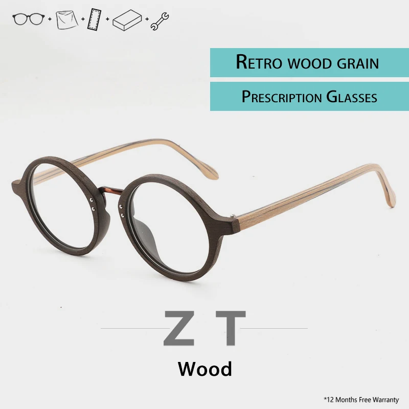 Manual Wooden Eyeglass Frame for Men Women's Transparent Glasses Round Spectacle Uv400 Myopia Prescription Glasses
Manual Wooden Eyeglass Frame for Men Women's Transparent Glasses Round Spectacle Uv400 Myopia Prescription Glasses