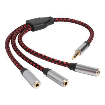 Headphone Splitter Cable 3.5mm Male to 3 Female Stereo Jack Auxiliary o Cable for Smartphone Microphone PC Tablet
Headphone Splitter Cable 3.5mm Male to 3 Female Stereo Jack Auxiliary o Cable for Smartphone Microphone PC Tablet