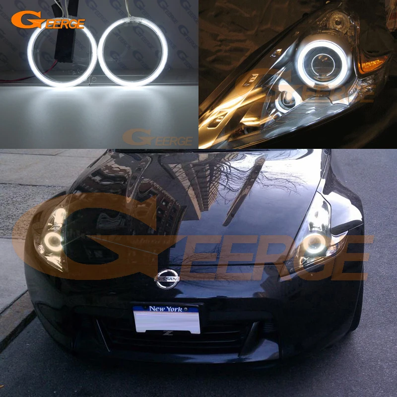 

Excellent Ultra Bright CCFL Angel Eyes Kit Halo Rings For Nissan 370Z 370 Z Z34 Fairlady 2009 2010 2011 2012 2013 2014 2015-2020