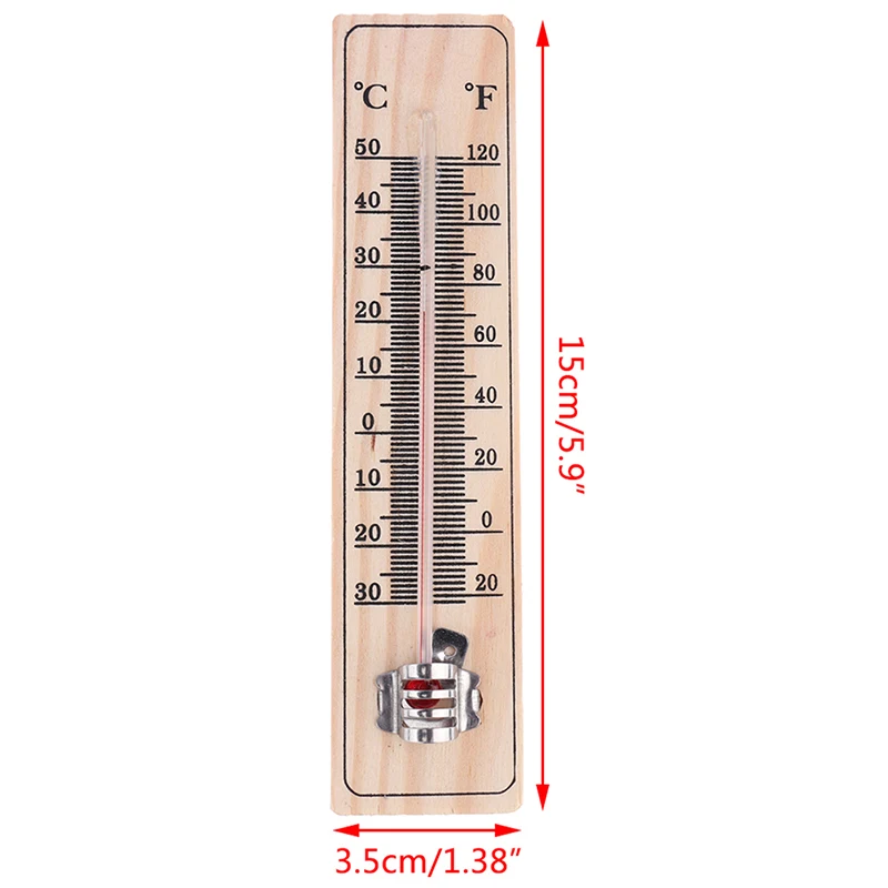 Thermomètre intérieur en bois dimension réduite