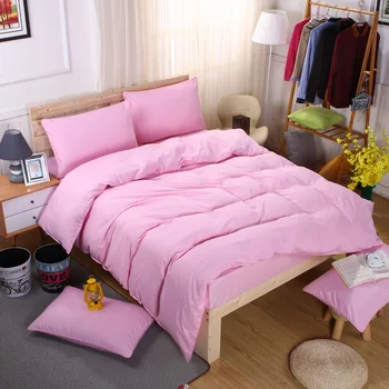 Soft Comfortable Bed Sheet Pillow Cover Solid Color Double Bed 4Pcs Set Simple Quilt Cover Home Textile Bedding
Soft Comfortable Bed Sheet Pillow Cover Solid Color Double Bed 4Pcs Set Simple Quilt Cover Home Textile Bedding
