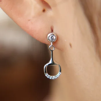 Fashion Jewelry Sparkling elegant Zircon snaffle bit D dangle Earrings For Women Girl Gifts dainty jewelry in 925 real silver
Fashion Jewelry Sparkling elegant Zircon snaffle bit D dangle Earrings For Women Girl Gifts dainty jewelry in 925 real silver