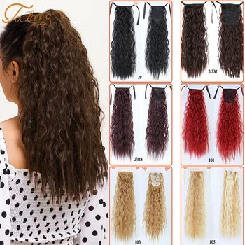 TALANG Corn Wavy Long Ponytail Synthetic Hairpiece Wrap on Clip Hair Extensions Ombre Brown Pony Tail Blonde Fack Hair
TALANG Corn Wavy Long Ponytail Synthetic Hairpiece Wrap on Clip Hair Extensions Ombre Brown Pony Tail Blonde Fack Hair