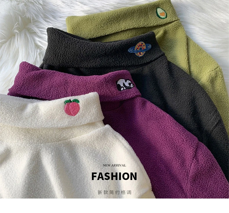 Korean Streetwear T Shirt Fruit Embroidery Harajuku Kawaii Tops JKP4274