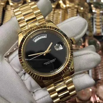 Wholesale 18K Gold U1 factory watch Men 36mm automatic mechanical sweeping movement luxury brand Watches Gold dial daydate
Wholesale 18K Gold U1 factory watch Men 36mm automatic mechanical sweeping movement luxury brand Watches Gold dial daydate