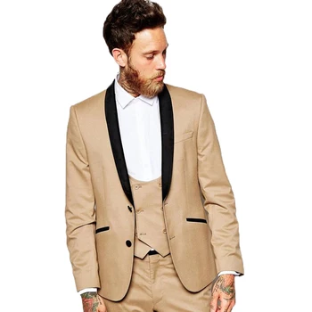 traje hombre Mens Suits for Wedding Gold Wedding Tuxedo Suit Jacket+Pants+Vest Man Suit Costume Homme Terno Masculino 
traje hombre Mens Suits for Wedding Gold Wedding Tuxedo Suit Jacket+Pants+Vest Man Suit Costume Homme Terno Masculino
