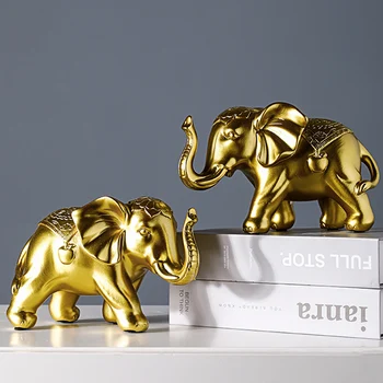 Modern Abstract Golden Elephant Statue Resin Ornament Home Decoration Accessories Gift for Friends Family Sculpture Animal Craft
Modern Abstract Golden Elephant Statue Resin Ornament Home Decoration Accessories Gift for Friends Family Sculpture Animal Craft