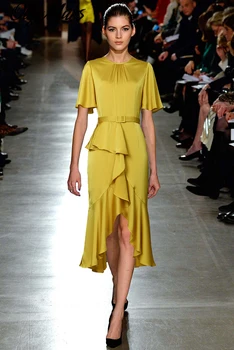 Autumn Fashion Women Cat Walk Maxi Mermaid Dress Sexy Ruffles Pleated Dresses With Belt
Autumn Fashion Women Cat Walk Maxi Mermaid Dress Sexy Ruffles Pleated Dresses With Belt