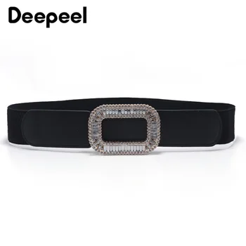 Deepeel 1pc 4cm*65cm Elastic Versatile Super Wide Waist Gauze Rhinestone Decoration Simple Belt with Dress Cummerbunds YK661 
Deepeel 1pc 4cm*65cm Elastic Versatile Super Wide Waist Gauze Rhinestone Decoration Simple Belt with Dress Cummerbunds YK661
