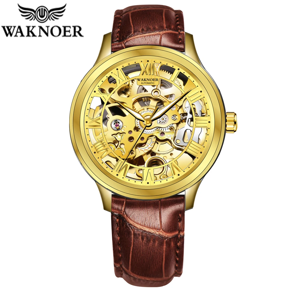 Brand Waknoer Watches Business Men's Watch Automatic Mechanical Leather Watch Men Luxury Male Clock Wristwatch relogio masculino
Brand Waknoer Watches Business Men's Watch Automatic Mechanical Leather Watch Men Luxury Male Clock Wristwatch relogio masculino