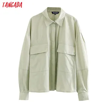 Tangada women solid shirts long sleeve pocket boy friend style casual ladies blouses tops XN216
Tangada women solid shirts long sleeve pocket boy friend style casual ladies blouses tops XN216
