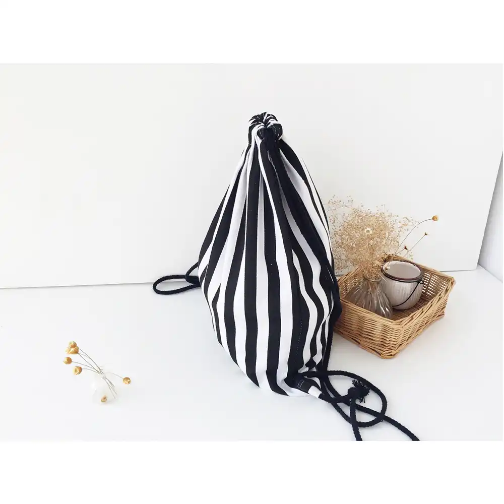 shoulder bags women canvas bags simple black white striped