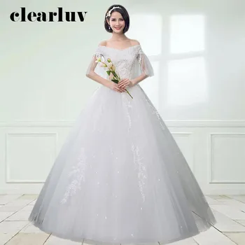 Embroidery Wedding Gowns DR676 Lace Up Beading Vestido De Novia Off The Shoulder Wedding Dress Half Sleeve Formal Bridal Dresses
Embroidery Wedding Gowns DR676 Lace Up Beading Vestido De Novia Off The Shoulder Wedding Dress Half Sleeve Formal Bridal Dresses