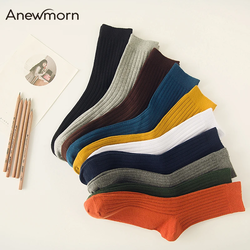 Anewmorn man's solid cotton rib crew socks boy fashion street casual hiking absorption ventilation skateboard hip-hop socks
Anewmorn man's solid cotton rib crew socks boy fashion street casual hiking absorption ventilation skateboard hip-hop socks