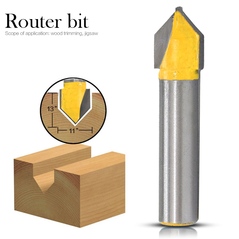 1pc 90 Degree V Shape Chamfer End Mills Router Bit For Woodworking 3D Milling Cutter
1pc 90 Degree V Shape Chamfer End Mills Router Bit For Woodworking 3D Milling Cutter