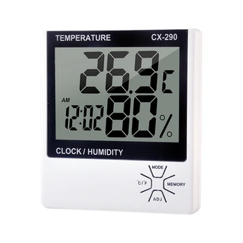 CX-290 LCD Digital Temperature Humidity Meter Indoor Outdoor Hygrometer Thermometer Weather Station with Clock
CX-290 LCD Digital Temperature Humidity Meter Indoor Outdoor Hygrometer Thermometer Weather Station with Clock