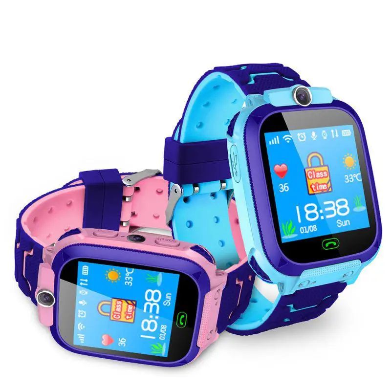Детские Смарт часы Kuulee Q12B с телефоном для Android IOS жизнь водонепроницаемый LBS