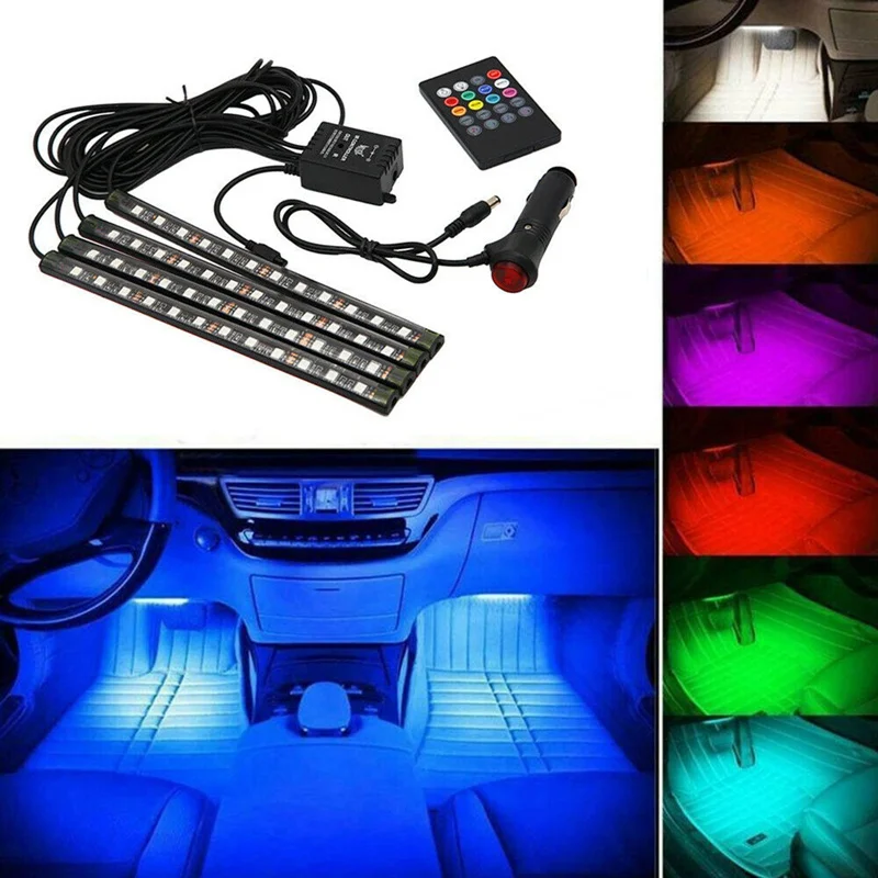 12V LED Light Colorful Voice Control Atmosphere Light Foot Sole Light Car Interior LED Strip Lights RGB Multicolour Control APP
12V LED Light Colorful Voice Control Atmosphere Light Foot Sole Light Car Interior LED Strip Lights RGB Multicolour Control APP