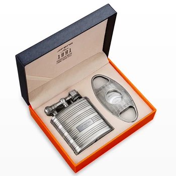 JIFENG Unique Retro Cigarette Cigar Windproof Lighter 2 Jet Flame Torch Lighters Adjustable Lighter Gift Set
JIFENG Unique Retro Cigarette Cigar Windproof Lighter 2 Jet Flame Torch Lighters Adjustable Lighter Gift Set