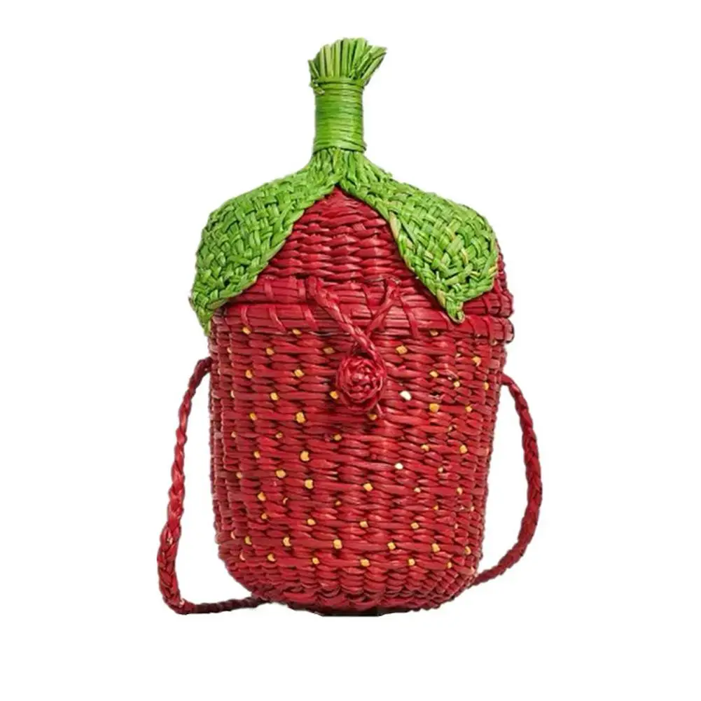 Hand Woven Shoulder Bag Strawberry Shape Wicker Straw Beach Women Pouch Handmade Crossbody Bags Tote For Lady Girl Cute Handbag
Hand Woven Shoulder Bag Strawberry Shape Wicker Straw Beach Women Pouch Handmade Crossbody Bags Tote For Lady Girl Cute Handbag