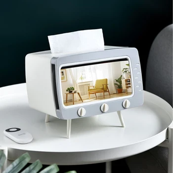 Creative TV Tissue Box Napkin Box With Mobile Phone Holder Desktop Storage Box Napkin Organizer Mobile Phone Player Rack
Creative TV Tissue Box Napkin Box With Mobile Phone Holder Desktop Storage Box Napkin Organizer Mobile Phone Player Rack