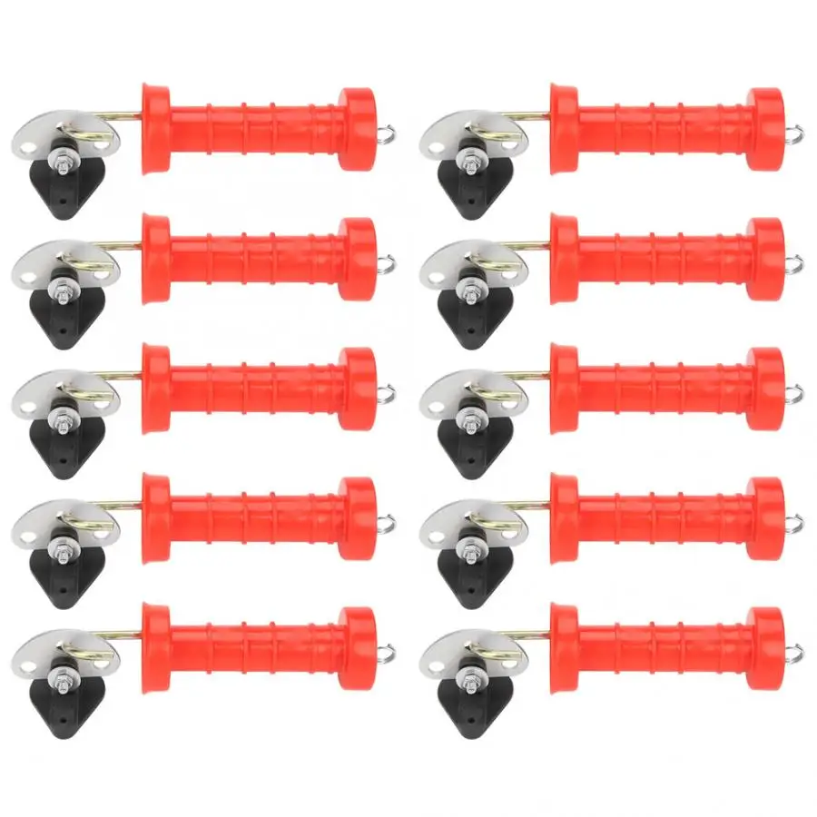 10pcs Insulated Spring Gate Handles With 10 Pcs Insulators For Electric Fence Tool
10pcs Insulated Spring Gate Handles With 10 Pcs Insulators For Electric Fence Tool