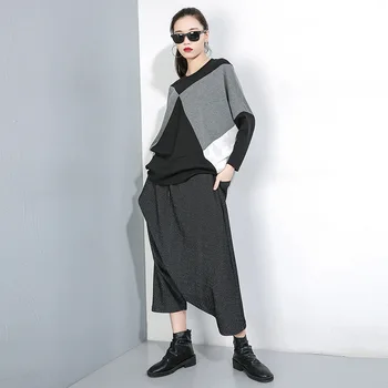 2020 Autumn New Spliced Round Neck Pullover T-shirt Loose Plus Size T Shirt Streetwear Long Sleeve Women Tshirt A71Z40
2020 Autumn New Spliced Round Neck Pullover T-shirt Loose Plus Size T Shirt Streetwear Long Sleeve Women Tshirt A71Z40