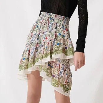 2020 Spring and Summer New Women's Sweet Printed Elastic Waist Asymmetric Ruffled Skirt Women
2020 Spring and Summer New Women's Sweet Printed Elastic Waist Asymmetric Ruffled Skirt Women
