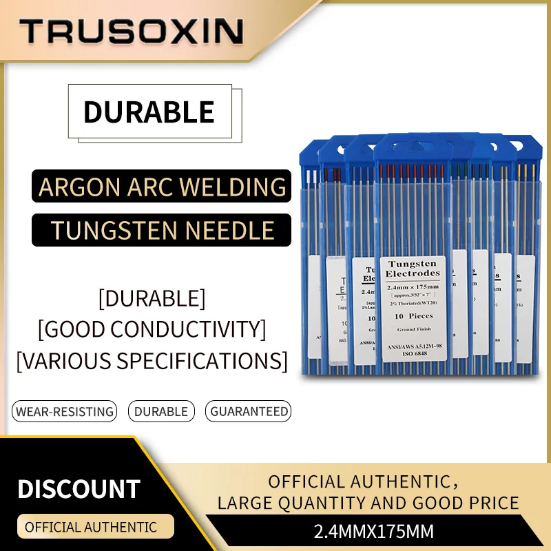10 pcs Tungsten Electrode Head Tungsten Needle/Wire for the TIG WSME SUPER Welding Machine
10 pcs Tungsten Electrode Head Tungsten Needle/Wire for the TIG WSME SUPER Welding Machine