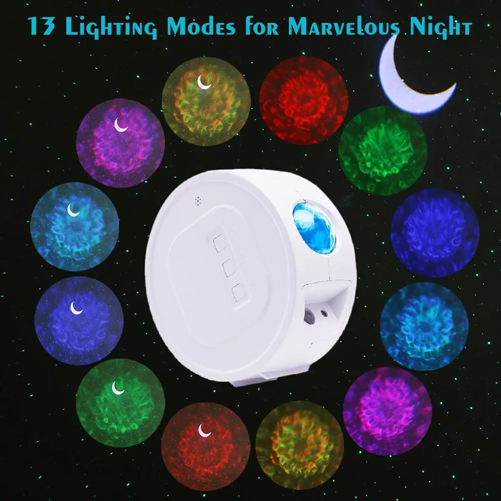 Starry Sky Projector Star Night Light Projection 6 Colors Ocean Waving Lights 360 Degree Rotation Night Lighting Lamp for Kids
Starry Sky Projector Star Night Light Projection 6 Colors Ocean Waving Lights 360 Degree Rotation Night Lighting Lamp for Kids