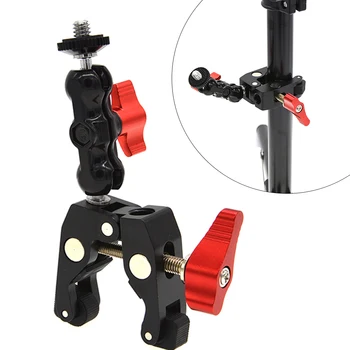 Ballhead Clamp LED Video Light Double Ball Adapter With Bottom Clip Ballhead Clamp External Mic
Ballhead Clamp LED Video Light Double Ball Adapter With Bottom Clip Ballhead Clamp External Mic