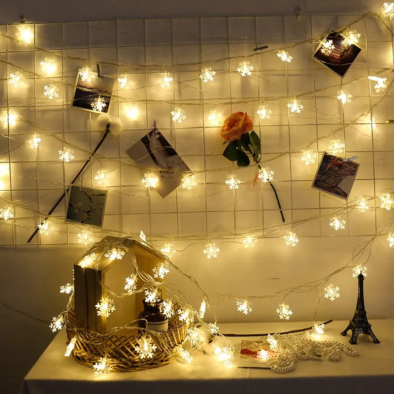10M LED Snowflake String Fairy Lights Garland Christmas Tree New Year Room Valentine's Day Holiday Wedding Decoration Light USB
10M LED Snowflake String Fairy Lights Garland Christmas Tree New Year Room Valentine's Day Holiday Wedding Decoration Light USB