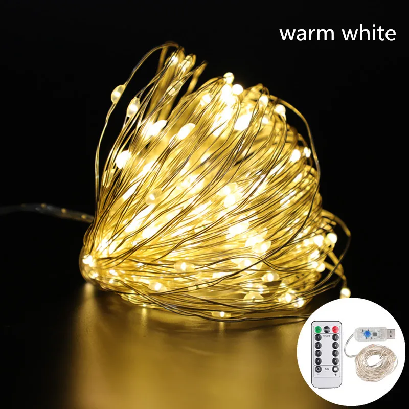 10m 20m Fairy Lights USB Operated 100LED String Lights Remote Control Timer Twinkle String Lights 8 Modes Christmas Lights Decor
10m 20m Fairy Lights USB Operated 100LED String Lights Remote Control Timer Twinkle String Lights 8 Modes Christmas Lights Decor