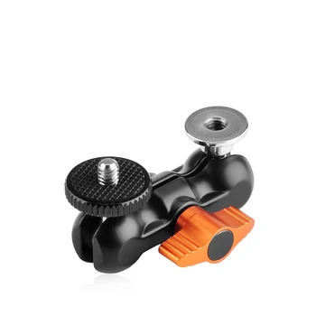 Multi-Function Double Ballhead Magic Arm Dual Ball head with 1/4" Screw Male & Female for Monitor LED Video Light Extension
Multi-Function Double Ballhead Magic Arm Dual Ball head with 1/4" Screw Male & Female for Monitor LED Video Light Extension