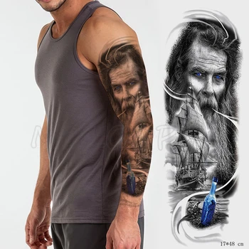 Full Arm Waterproof Temporary Tattoo Sticker Jesus Boat Blue Drifting Bottle Fog Art Fake Tatoo Flash Tatto for Man Woman 
Full Arm Waterproof Temporary Tattoo Sticker Jesus Boat Blue Drifting Bottle Fog Art Fake Tatoo Flash Tatto for Man Woman