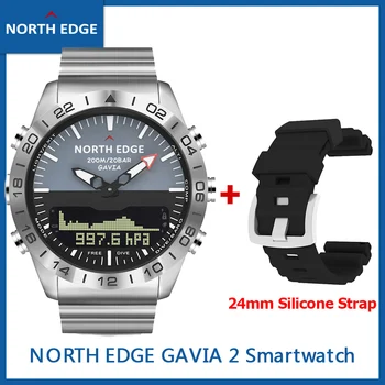 

Original NORTH EDGE Men's Dive Digital Watch Business Sports Watch Compass Altimeter Waterproof 200m Quartz Gavia Swimming