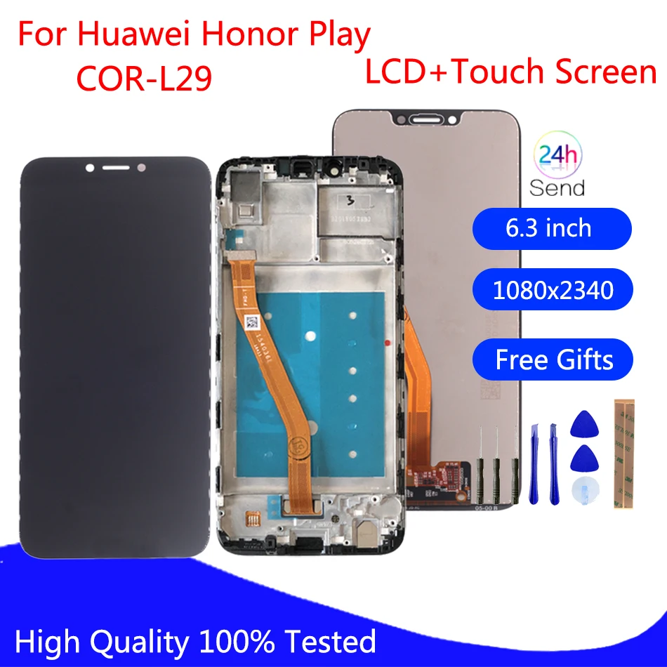 Original LCD For Huawei Honor Play LCD Display Digitizer Touch Screen Assembly 6.3" For Huawei Honor Play COR-L29 LCD Repair kit
Original LCD For Huawei Honor Play LCD Display Digitizer Touch Screen Assembly 6.3" For Huawei Honor Play COR-L29 LCD Repair kit