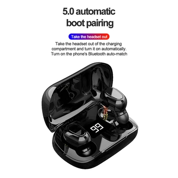 TWS Bluetooth 5.0 Earphones Handsfree Earbuds Stereo Gaming Earpiece with Charging Box LED Display Wireless HIFI Sounds Portable
TWS Bluetooth 5.0 Earphones Handsfree Earbuds Stereo Gaming Earpiece with Charging Box LED Display Wireless HIFI Sounds Portable