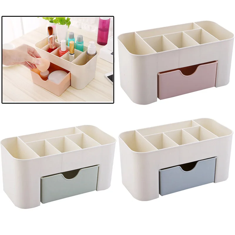 Desk Sundries Cosmetic Storage Container Plastic Makeup Organizer Multi-functional Make Up Brush Storage Box With Drawer
Desk Sundries Cosmetic Storage Container Plastic Makeup Organizer Multi-functional Make Up Brush Storage Box With Drawer