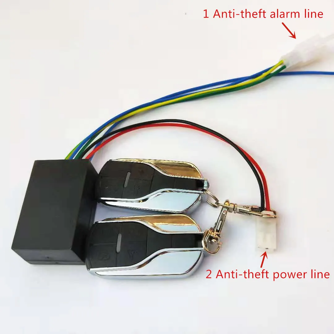 Flash Deal ebike alarm system 36V 48V 60V 72V with two switch for electric bicycle/scooter motorcycle tricycle e bike/brushless controller 0