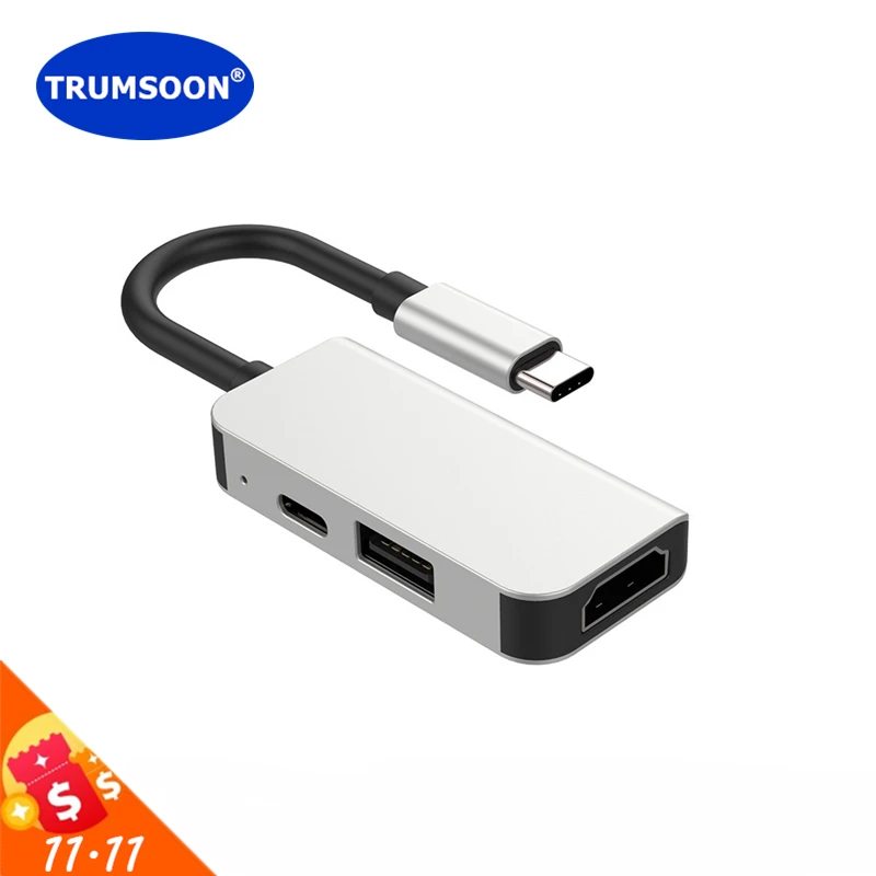 TRUMSOON Type C to HDMI 4K USB C USB 3.0 Adapter Cable for Macbook iPad Pro Xiaomi 10 Samsung S9 Dex Huawei Dock Projector TV
TRUMSOON Type C to HDMI 4K USB C USB 3.0 Adapter Cable for Macbook iPad Pro Xiaomi 10 Samsung S9 Dex Huawei Dock Projector TV