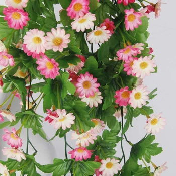 Artificial Flower Daisy Wedding Decor Artificial Silk Flower Vines hanging Rattan Bride flowers Garland For Home Garden Hotel
Artificial Flower Daisy Wedding Decor Artificial Silk Flower Vines hanging Rattan Bride flowers Garland For Home Garden Hotel