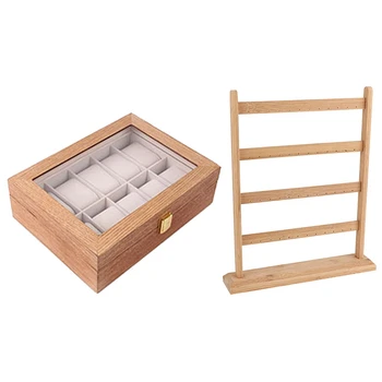 Retro Watch Organizer Box Casket 10-Bit Water Willow with 48 Hole Wooden Jewelry Organizer Rack Earrings Holder
Retro Watch Organizer Box Casket 10-Bit Water Willow with 48 Hole Wooden Jewelry Organizer Rack Earrings Holder