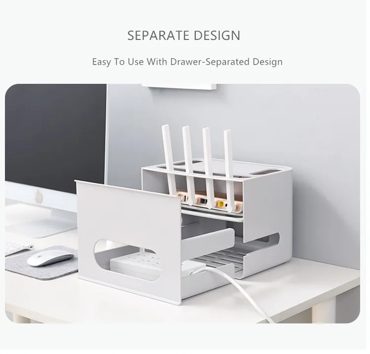 Double Layers Drawer Type WIFI Router Storage Box 16 Double Layers Drawer Type WIFI Router Storage Box 6