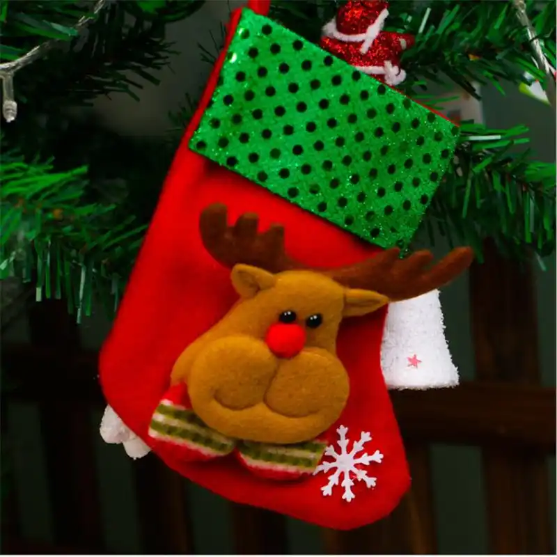 sock gift candy gift bag christmas tree decoration pendant