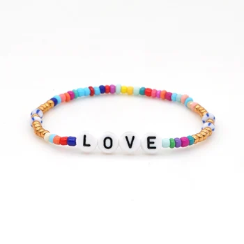 GO2BOHO Bracelet Rainbow Bracelets For Women Multicolor Seed Beads Pulseras Femme LOVE Letter Summer Jewelry Bohemian Armbanden 
GO2BOHO Bracelet Rainbow Bracelets For Women Multicolor Seed Beads Pulseras Femme LOVE Letter Summer Jewelry Bohemian Armbanden
