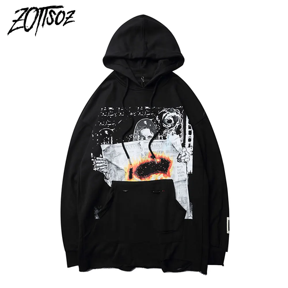 Ripped Distressed Destroyed Holes Gothic Hoodies Streetwear Hip Hop Fire Flame Newspaper Hooded Sweatshirts Harajuku Punk Rock
Ripped Distressed Destroyed Holes Gothic Hoodies Streetwear Hip Hop Fire Flame Newspaper Hooded Sweatshirts Harajuku Punk Rock
